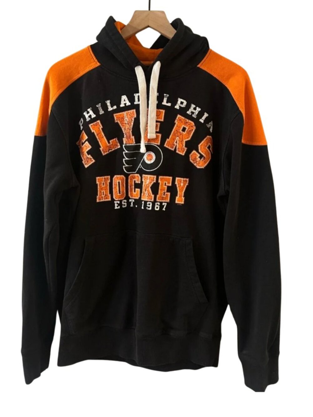 Flyers NHL Distressed Logo Hoodie